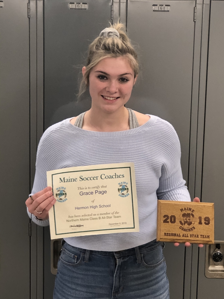 Grace Page named to Maine Soccer Coaches Association All Regional Team.