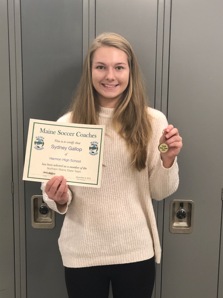 Sydney Gallop named to the Maine Soccer Coaches Association All State Team.
