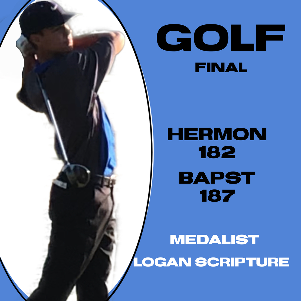 Golf picks up win over John Bapst.  Scripture medals.  