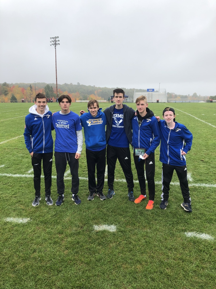 The Boys Cross Country team finishes third at PVC Championship Meet.