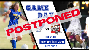 Boys and Girls Soccer vs Dexter postponed.  