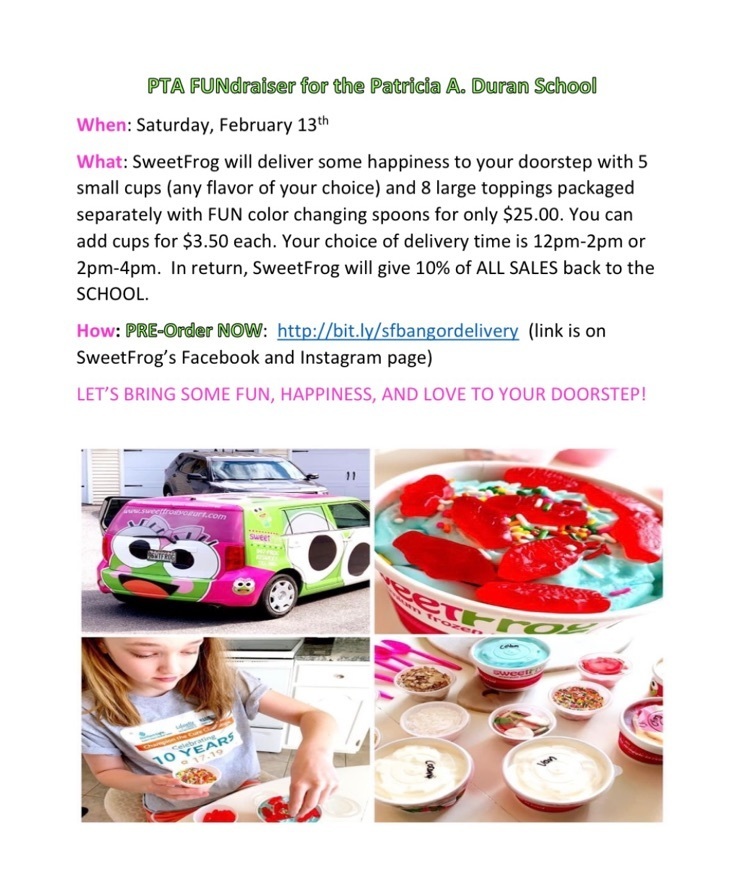 SweetFrog PTA FUNdraiser!